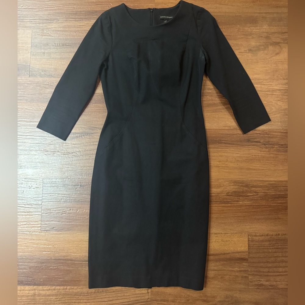 Banana Republic Classic Black Long Sleeve Dress